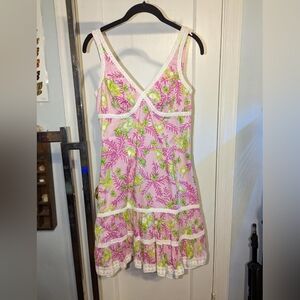 Vintage NWOT Lilly Pulitzer Jacinda Monkey Dress With Ruffle Hem